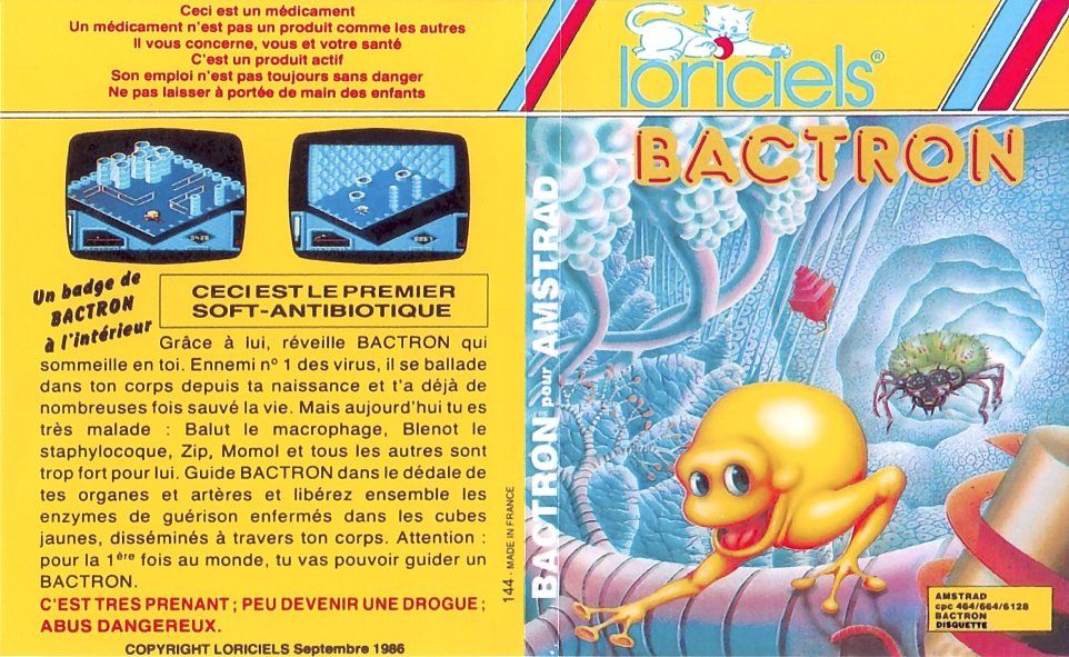 cover of the Amstrad CPC game bactron by Mig