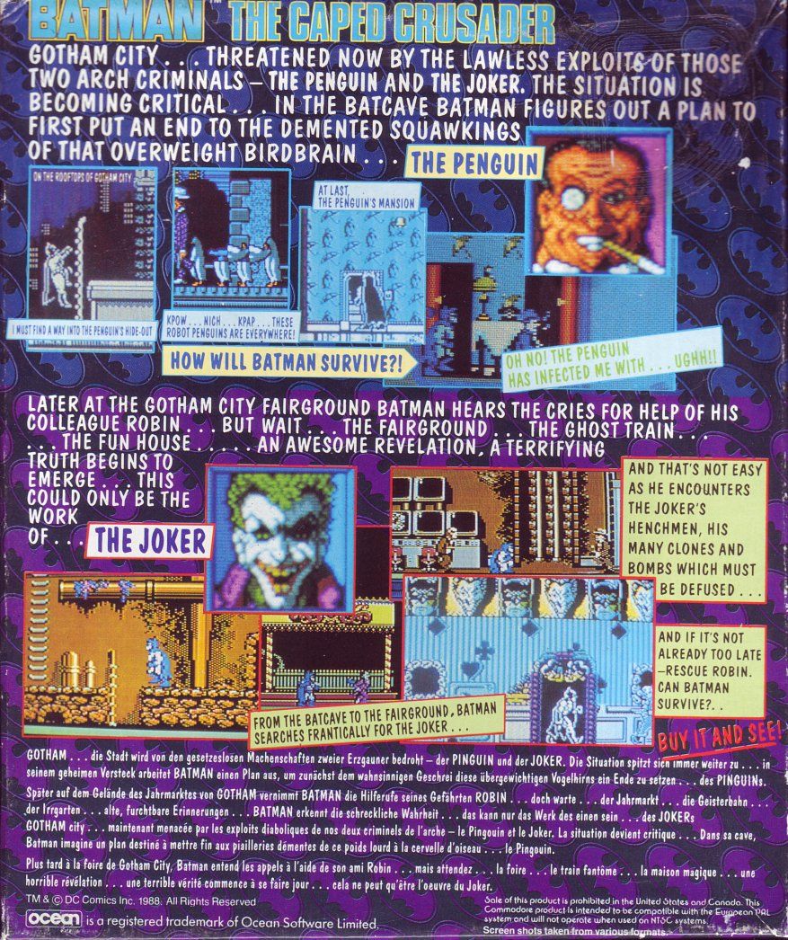 cover of the Amstrad CPC game batman_the_caped_crusader by Mig