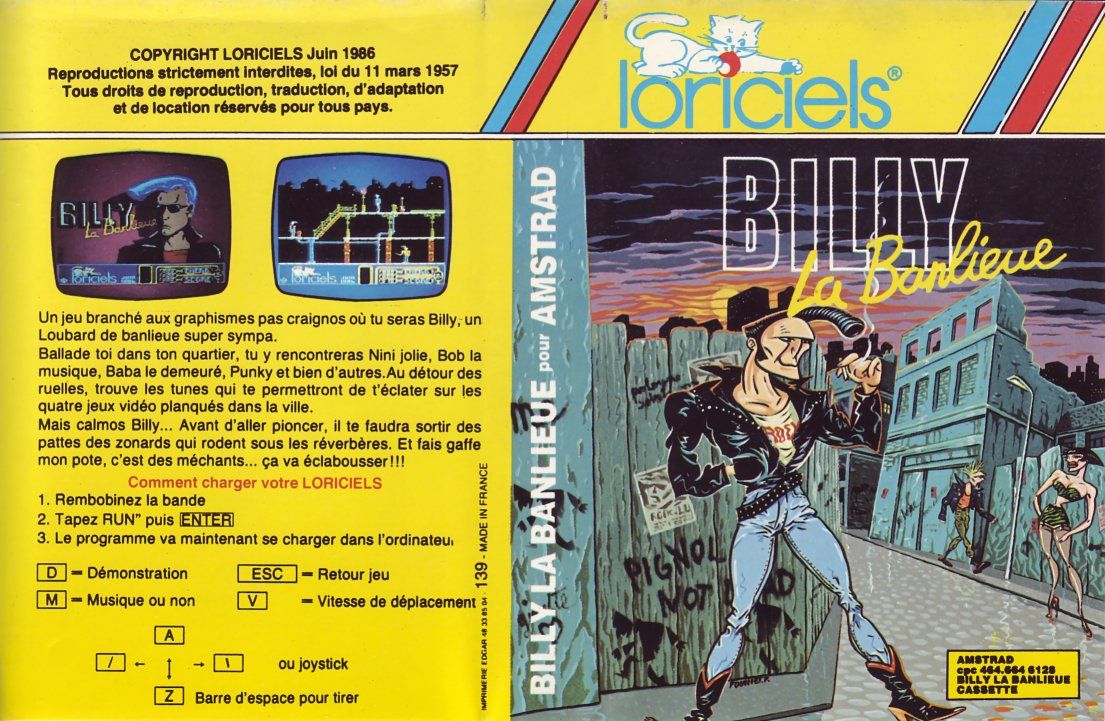 cover of the Amstrad CPC game billy_la_banlieue by Mig
