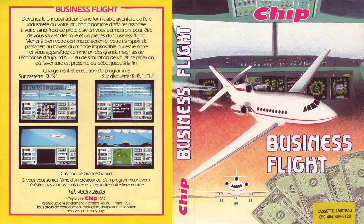 cover of the Amstrad CPC game business_flight by Mig