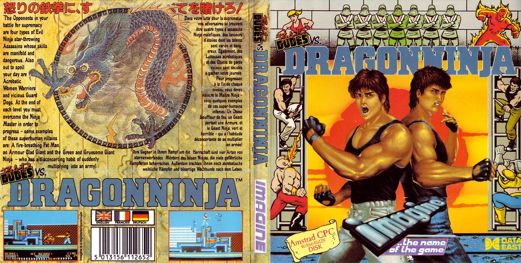 cover of the Amstrad CPC game dragon_ninja_(bad_dudes_vs) by Mig