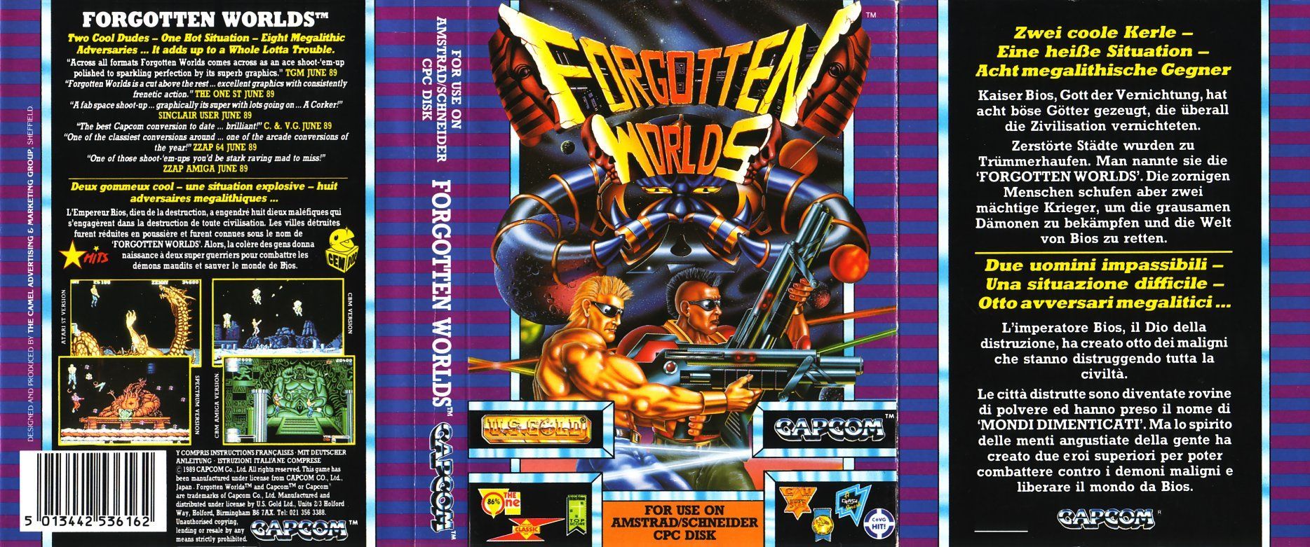 cover of the Amstrad CPC game forgotten_worlds by Mig