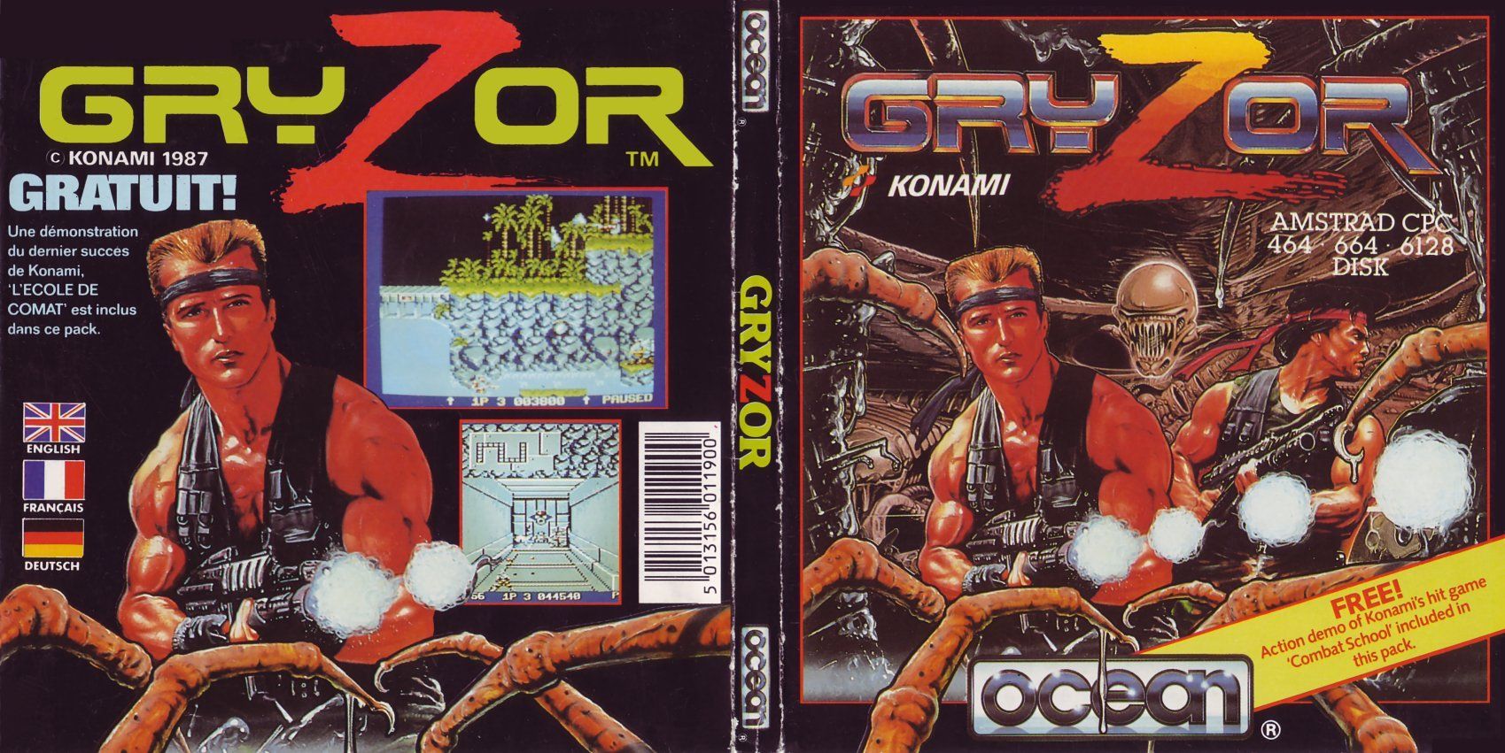 cover of the Amstrad CPC game gryzor by Mig
