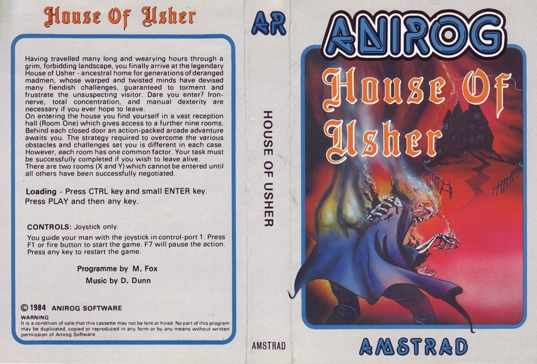 cover of the Amstrad CPC game house_of_usher by Mig