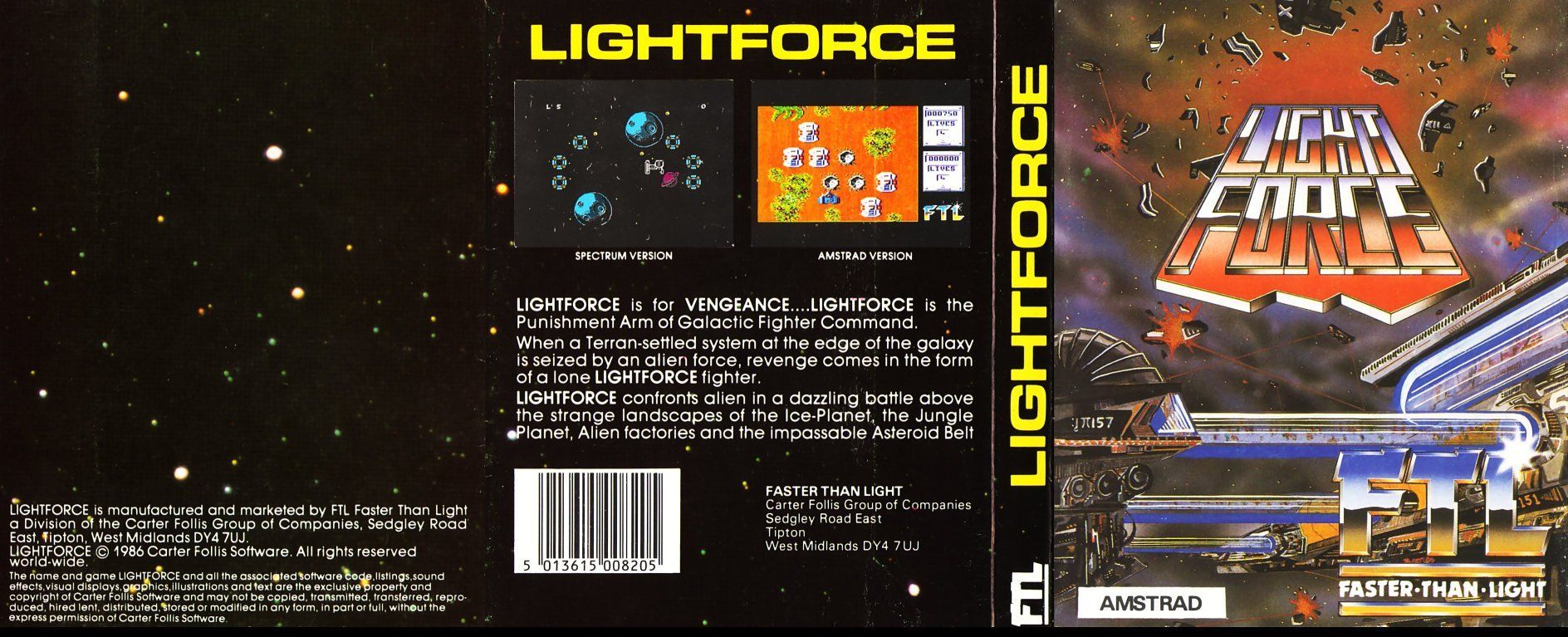 cover of the Amstrad CPC game light_force by Mig