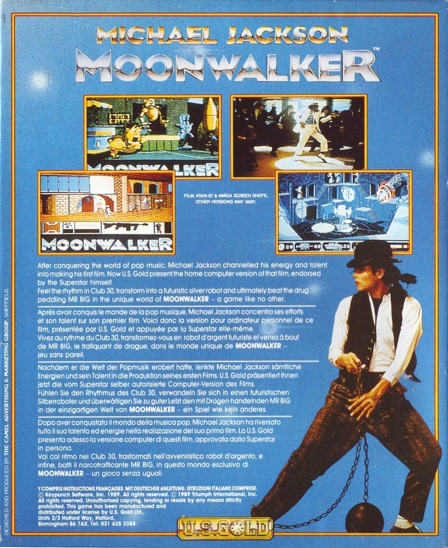 cover of the Amstrad CPC game moonwalker by Mig