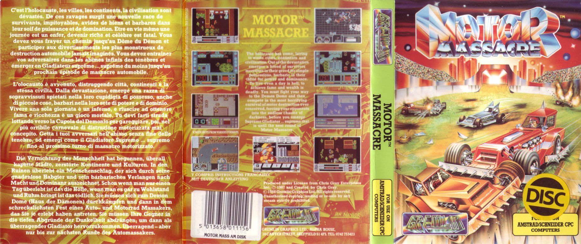 cover of the Amstrad CPC game motor_massacre by Mig