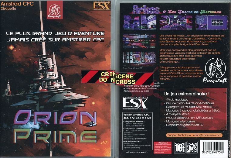 cover of the Amstrad CPC game orion_prime by Mig