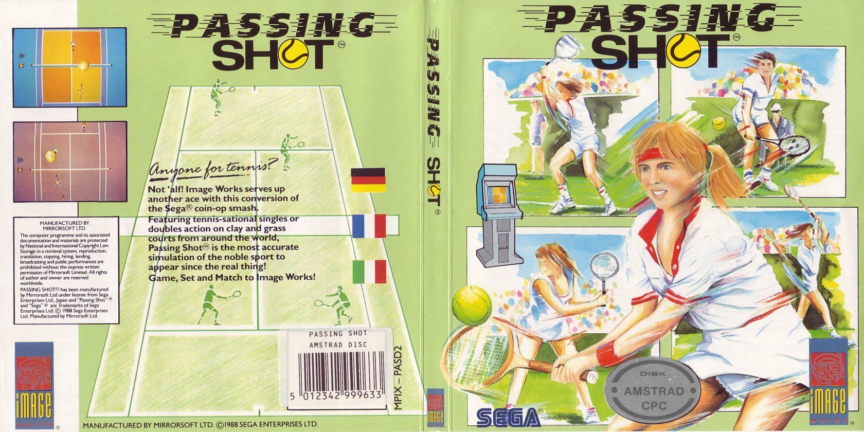 cover of the Amstrad CPC game passing_shot by Mig