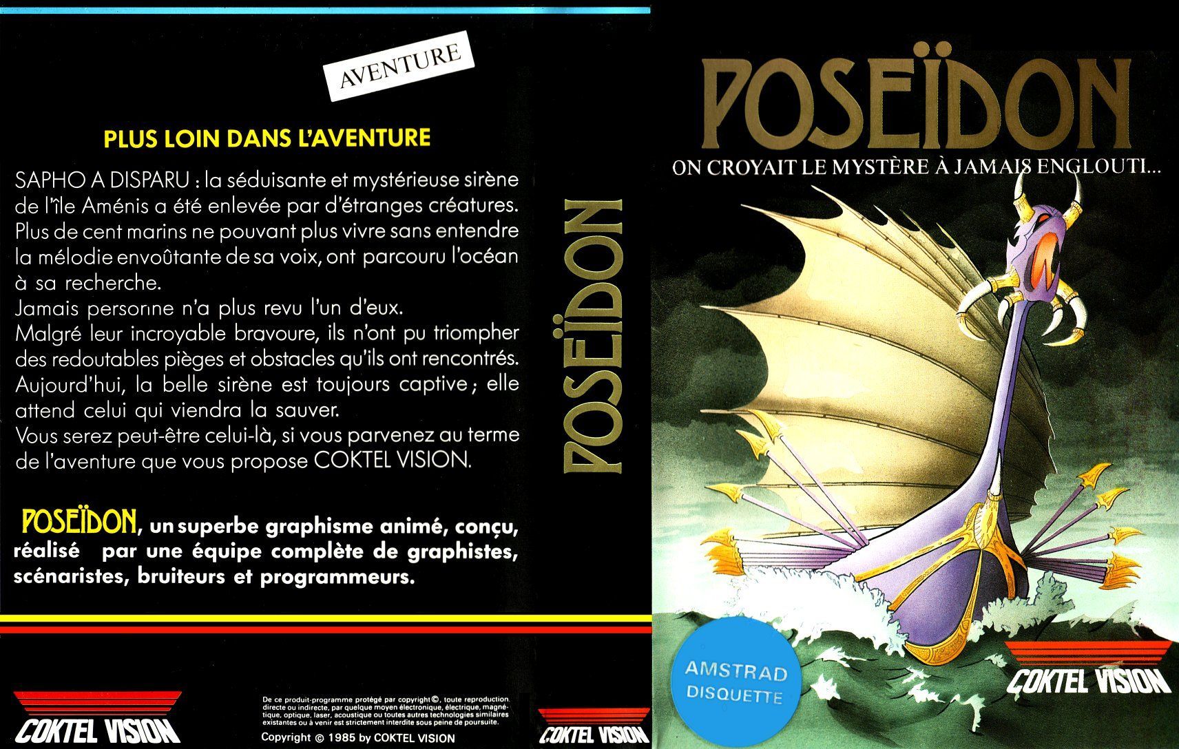 cover of the Amstrad CPC game poseidon by Mig