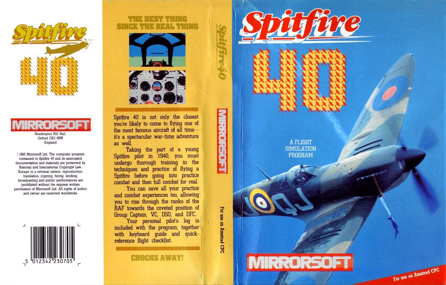 cover of the Amstrad CPC game spitfire_40 by Mig