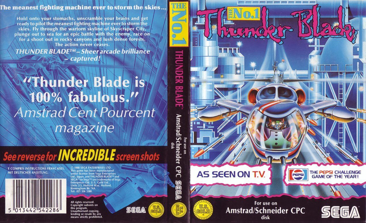 cover of the Amstrad CPC game thunder_blade by Mig