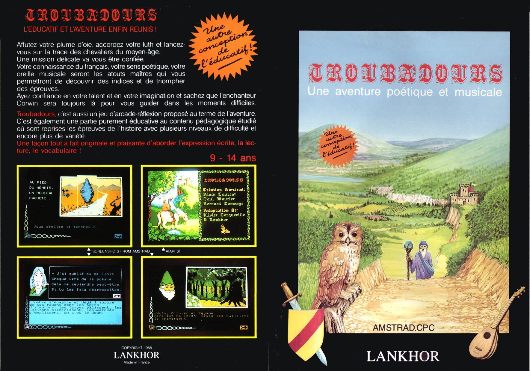 cover of the Amstrad CPC game troubadours by Mig