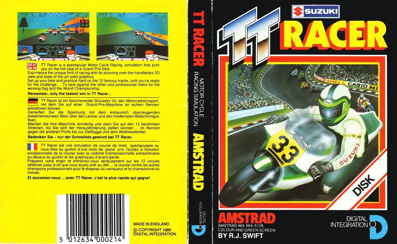 cover of the Amstrad CPC game tt_racer by Mig