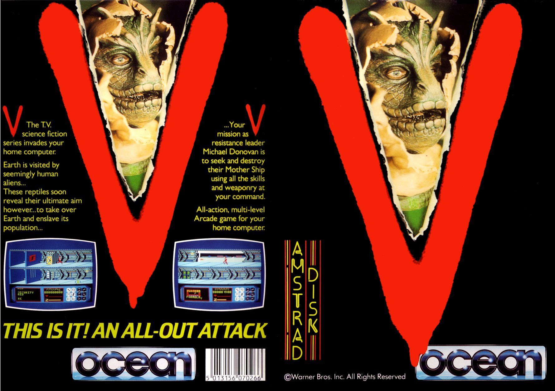 cover of the Amstrad CPC game v by Mig