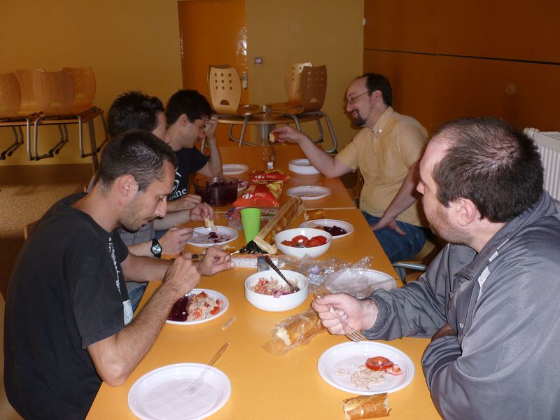 first meal of the ReSeT #0 meeting at Coutances (France)