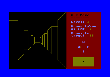 game screenshot of 3D-Maze by Nigel Sharp and Ervin Pajor