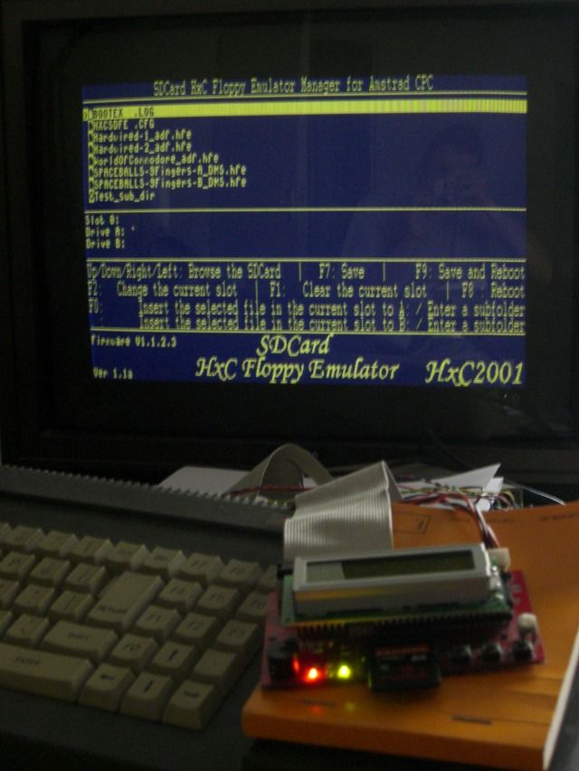 choisir une image disque directement sur un Amstrad CPC avec un émulateur SDCard HxC
